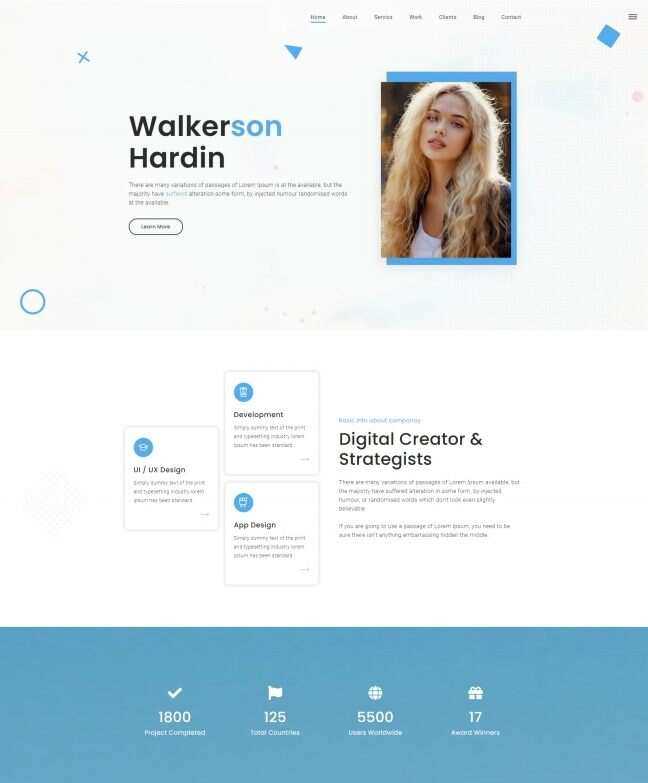 个人设计师工作室宣传网页模板 - 项目资源网