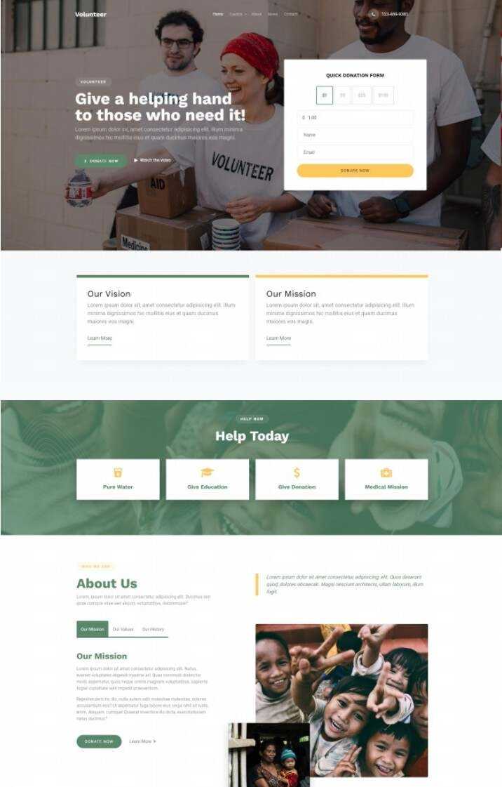 慈善机构宣传服务网站html模板 - 项目资源网