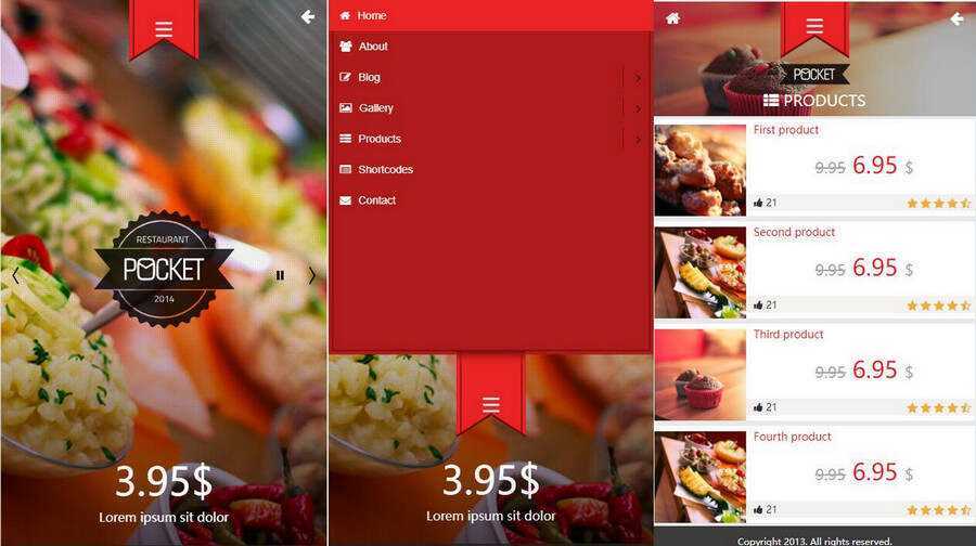 微官网美食订餐HTML5触屏订餐模板源码 - 项目资源网