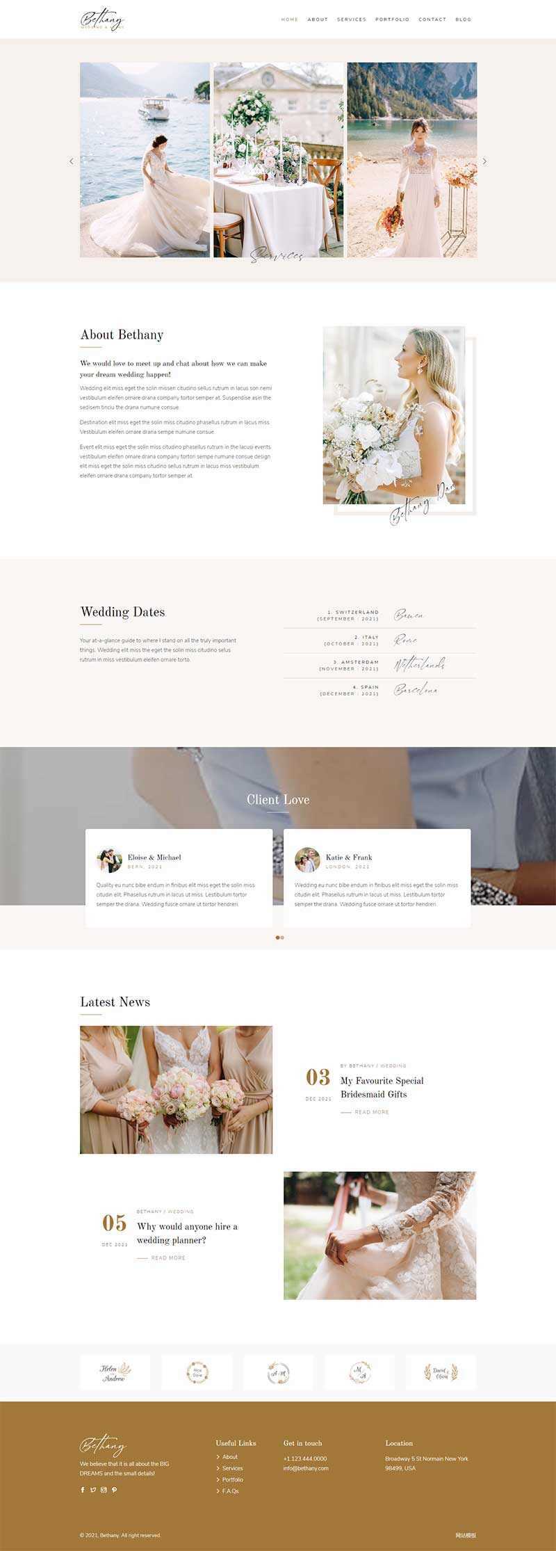 bootstrap响应式婚礼活动策划公司网页模板 - 项目资源网