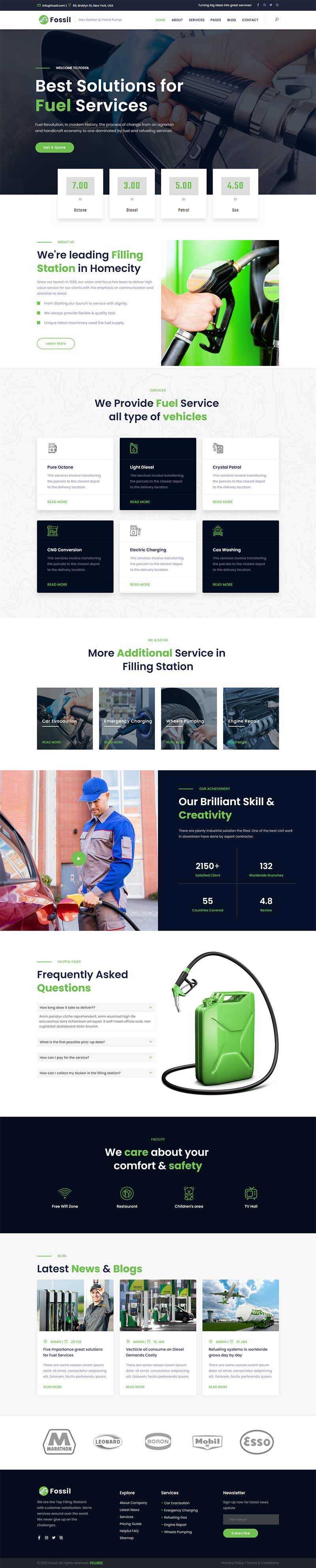 Bootstrap响应式加油燃料环保企业官网HTML模板 - 项目资源网