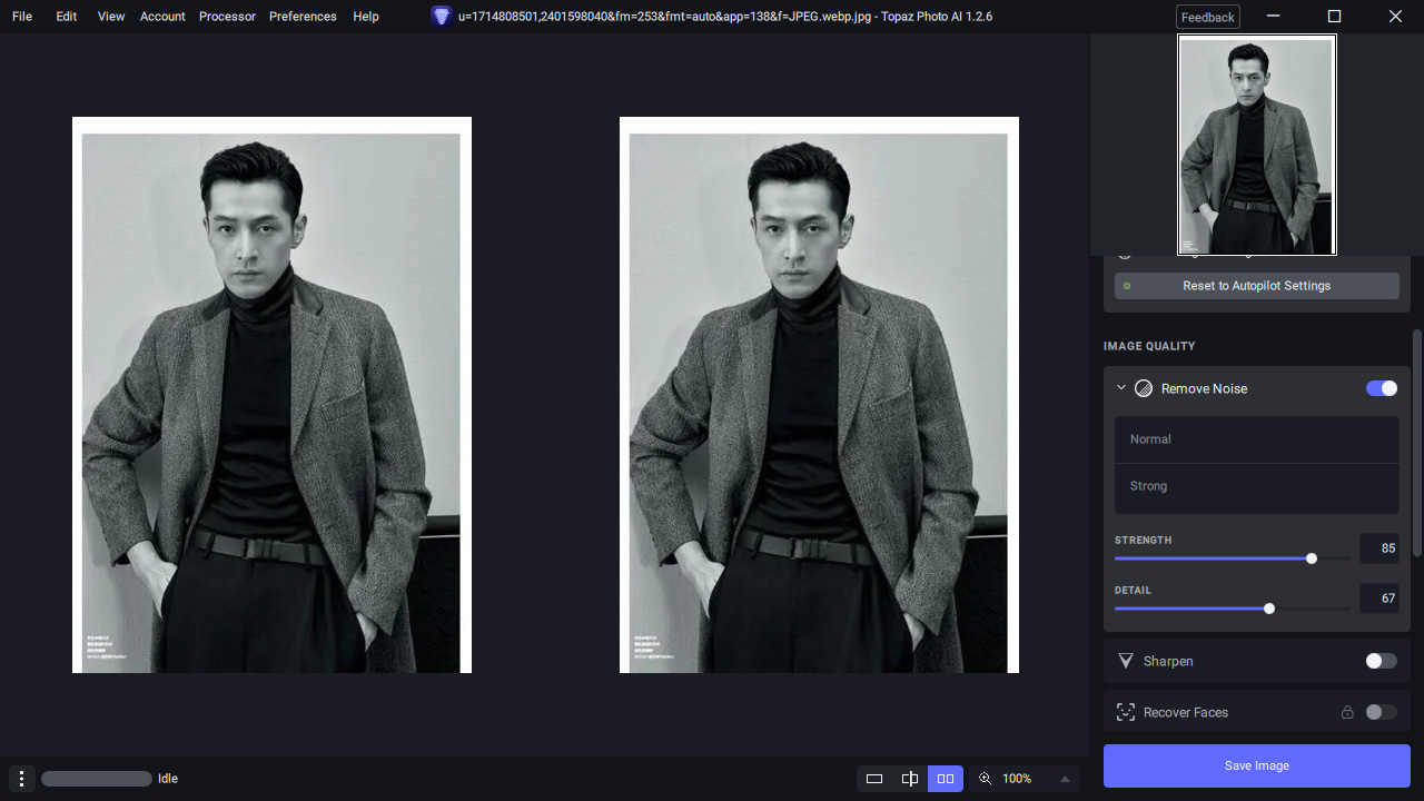 图片降噪软件 Topaz Photo AI v1.2.6 绿色便携版 图片降噪软件 Topaz Photo AI v1.2.6 绿色便携版